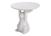 Plateau with rabbit cera white - (WU-24679)